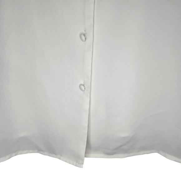 Karen Scott II White Blouse with Embellished Collar - Size 18W 0223 - Picture 5 of 8